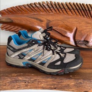 Salomon Contragrip Black and Blue Athletic Shoes